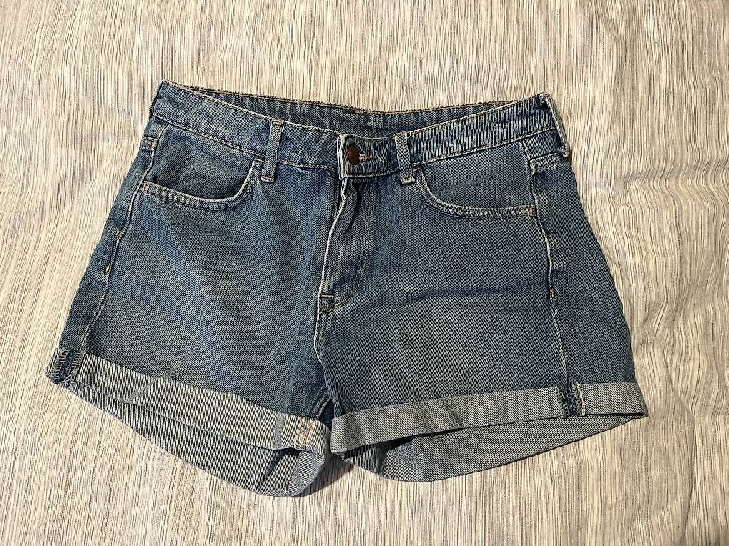 Short Femme Rouge Eklectik - Taille 36 - Jean/Polyester - Style Punk Glam