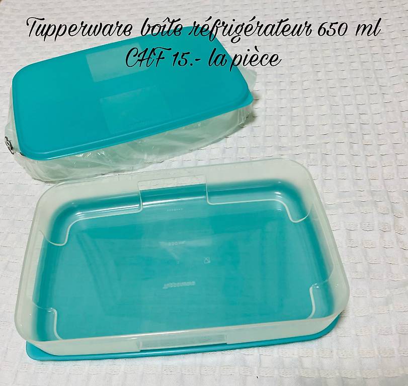 Boîte Tupperware - Plastique Orange - Occasion (état Correct)
