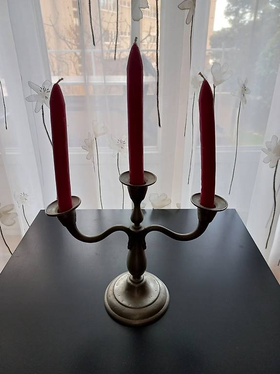 Lustre En Étain 3 Branches Vintage - Pour Salon, Style Stylé, Occasion Fonctionnel