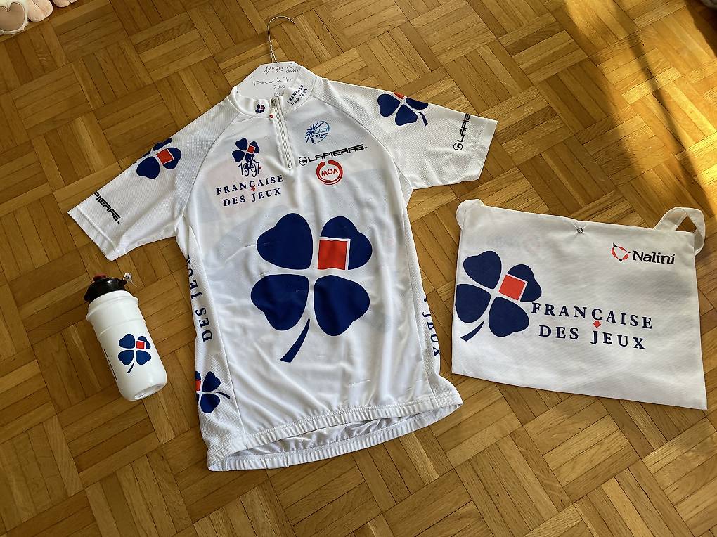 Maillot Cyclisme Vintage Nalini équipe Française Des Jeux Lapierre - Taille M
