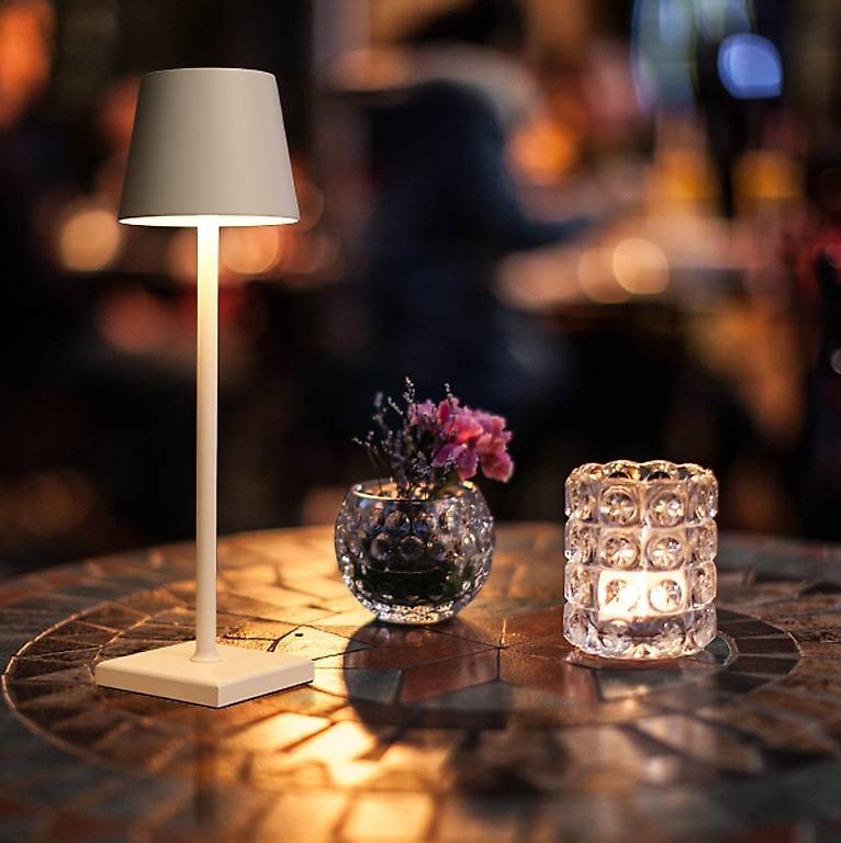 Lampe de table LED MEIRA blanc