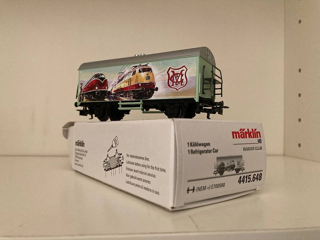Wagon Frigorifique Märklin 4415 / 4425 – Occasion Avec Boîte, échelle HO, Bleu