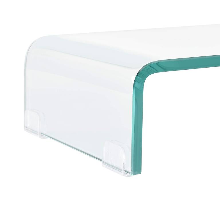 SWAWIS Support Écran Acrylique 50x20x10cm Épaisseur 10mm - Rehausseur Moniteur Bureau