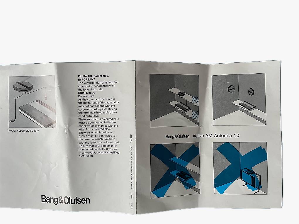 Antenne Active Bang & Olufsen Type 2037 – Occasion – Pour Récepteur Stéréo