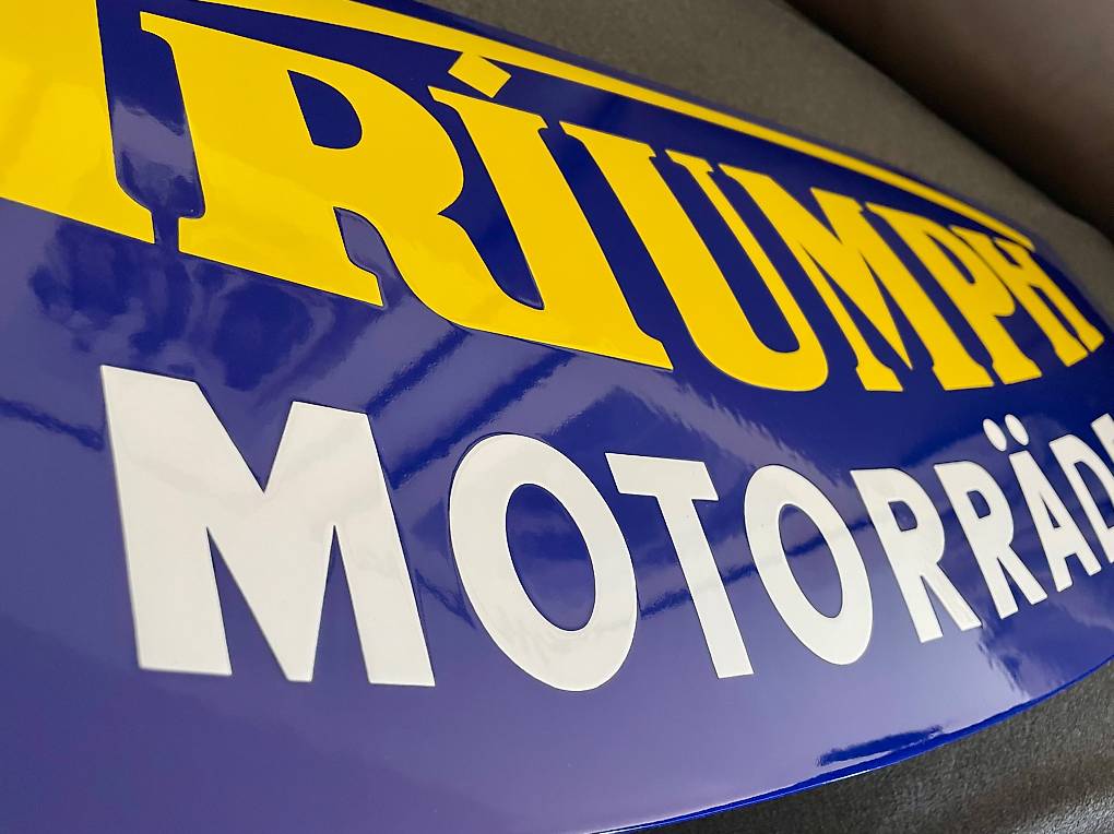 PLAQUE EN TÔLE émaillée - Triumph Bonneville T120 - 20x15cm EUR 6,95