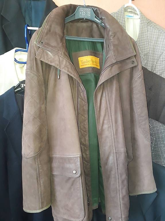 Veste En Cuir Homme Chapal - Taille L - Couleur Orange - Vintage Années 80/90 - État Très Bon