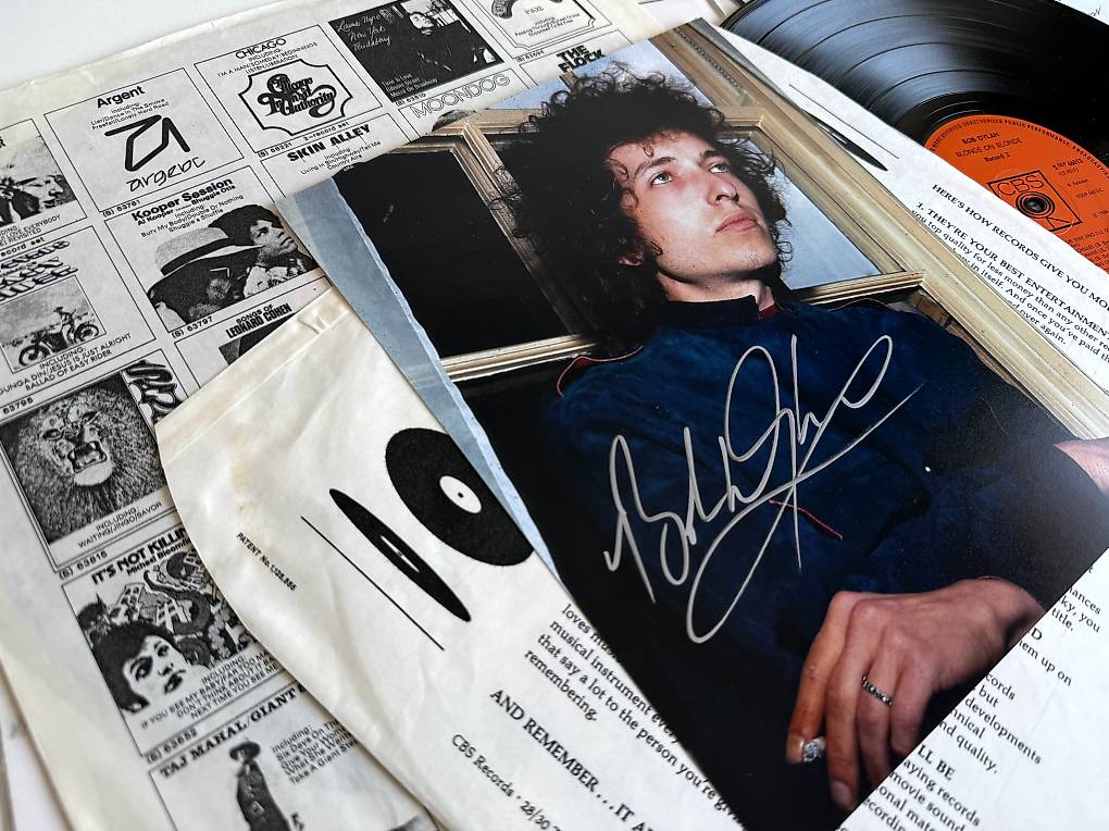 Bob Dylan photo signée authentique Certifié Vinyle Canton Vaud