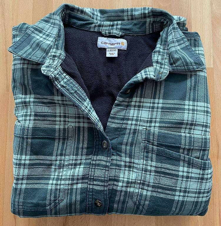 Carhartt Hamilton Plaid Flannel Shirt Jac Woman L Canton Berne