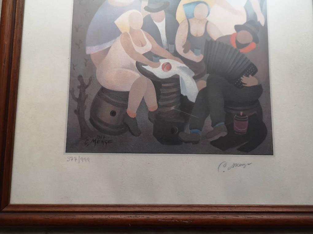 Lithographie du peintre Charles Menge Canton Valais anibis.ch