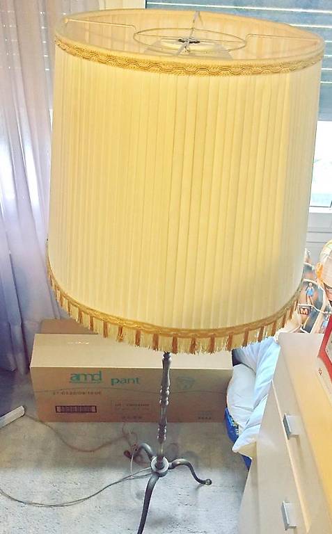 Lampadaire Vintage Années 70-80 - Style Design, Hauteur 47 Cm