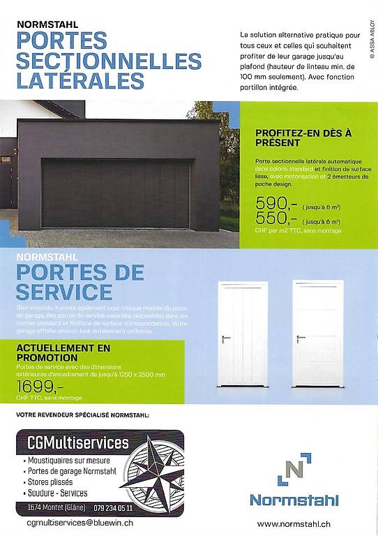 Action portes de garage Normstahl isolées Canton Fribourg anibis.ch — free download