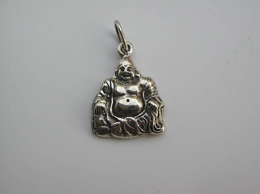 Pendentif Bouddha Rieur Argent 925 ou Argent doré Canton Vaud anibis ch