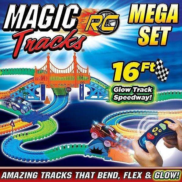 Magic Tracks RC Mega Set Autos Rennbahn leuchten Glow LED im
