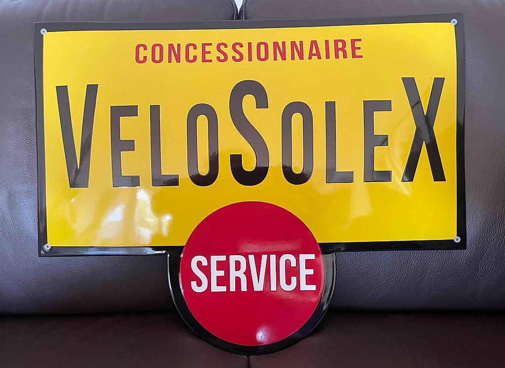 Plaque émaillée VELOSOLEX Canton Genève anibis.ch