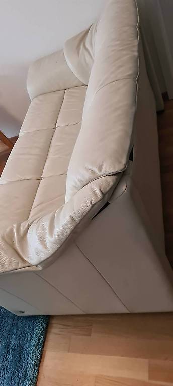 Canapé cuir blanc cassé Roche Bobois excellent état