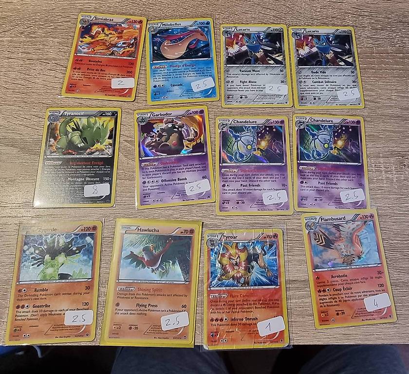 cartes pokémon XY anciennes séries Canton Vaud anibis ch