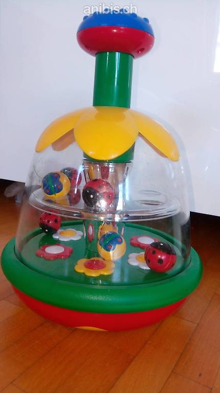 Chicco Jouet Toupie Magique, Toupie avec boules colorées, bouton et miroir  central pour apprendre la relation