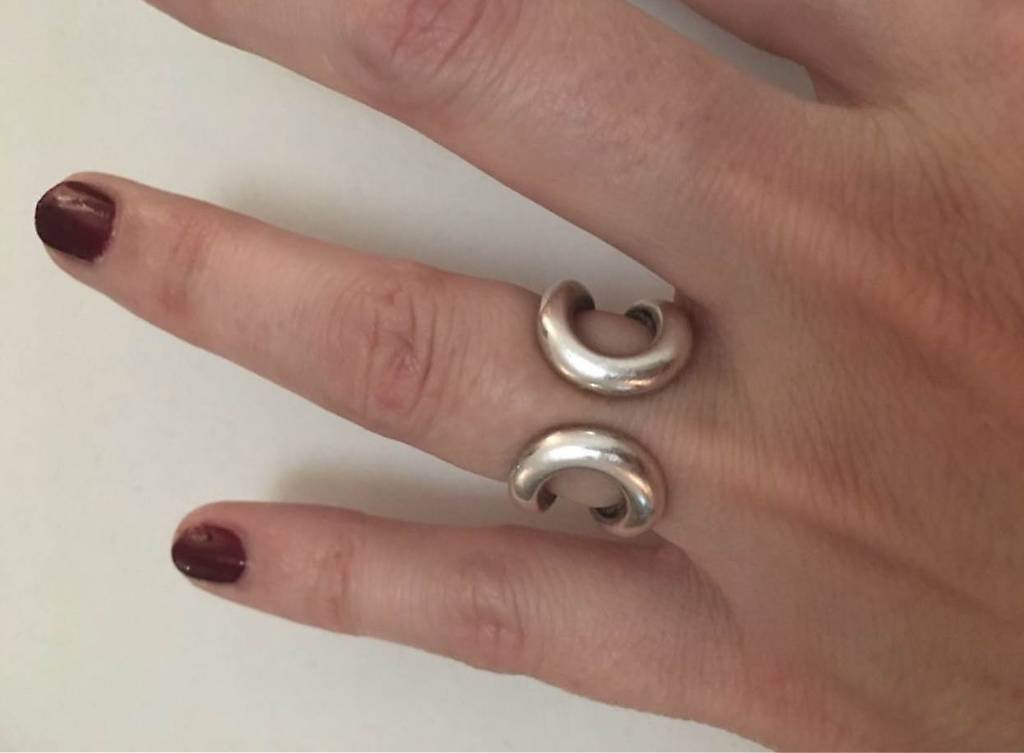 Bague argent hermès modèle lima, authentique, taille 50 Canton