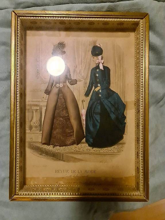 Gravure Revue De La Mode Habill E Et Encadr E Rare Canton Gen Ve