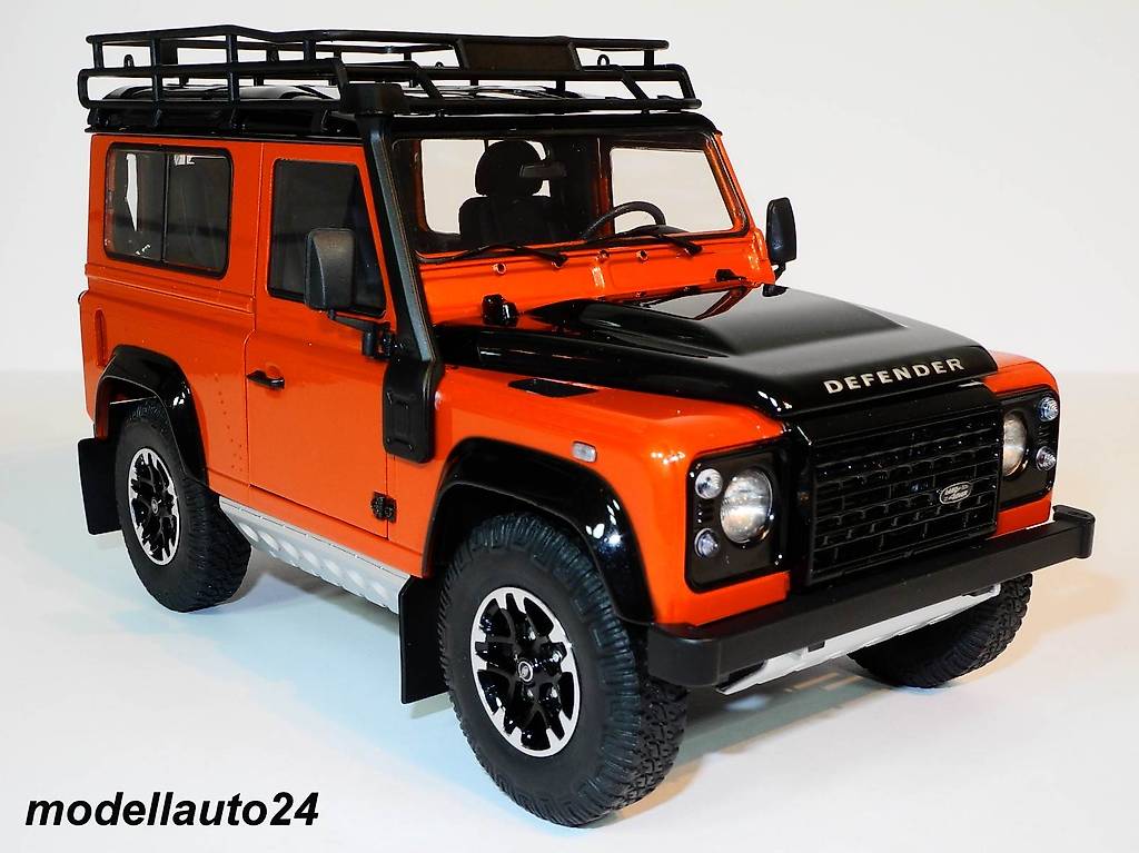 Land Rover Defender 90 Adventure Orange 2007 Kyosho 1 18 Im Kanton