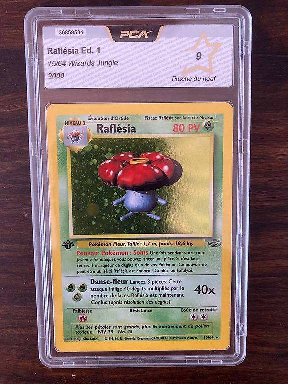 carte pokemon Raflésia holo Jungle première édition PCA 9 fr im Kanton