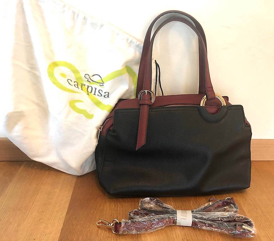 CARPISA Sac à main noir et bordeaux Canton Genève