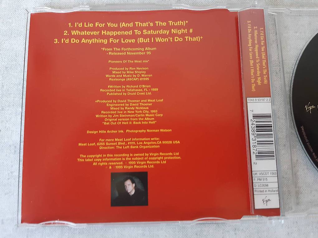Meat Loaf Id Lie For You übersetzung Deutsch Meat Loaf I'd Lie For You (And That's The Truth) Maxi CD Cantone