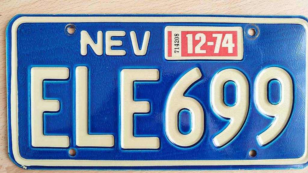 Plaque Nevada 1974 Canton Vaud anibis.ch