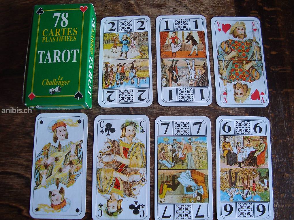 Jeu de cartes tarot, héron, 78 cartes de tarot, jeu de tarot, jeu