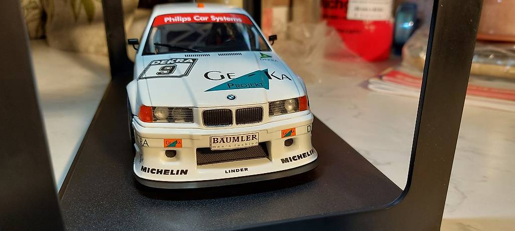 Miniature Herpa HO 1/87 BMW 325 I DTM #2 Cecotto - Décoration Warsteiner Fina Michelin - Sans Boîte
