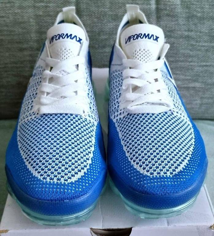 nike air vapormax flyknit 2 white and blue