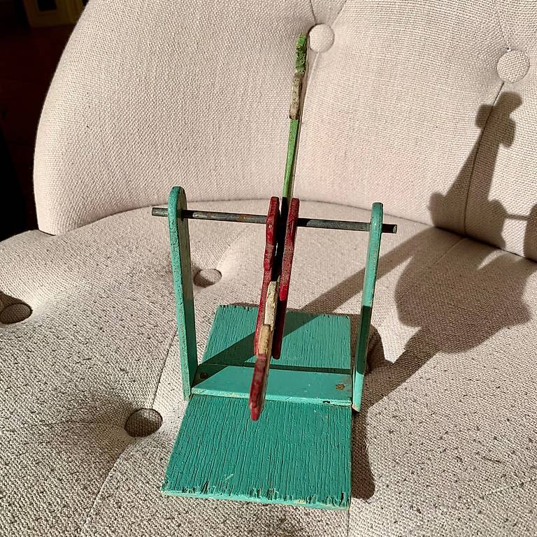 Jouet En Bois Ancien : Figurine Acrobate - Fabrication Française - Occasion