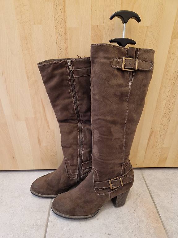 Bottes brunes doublées à talon pour femme Canton Vaud