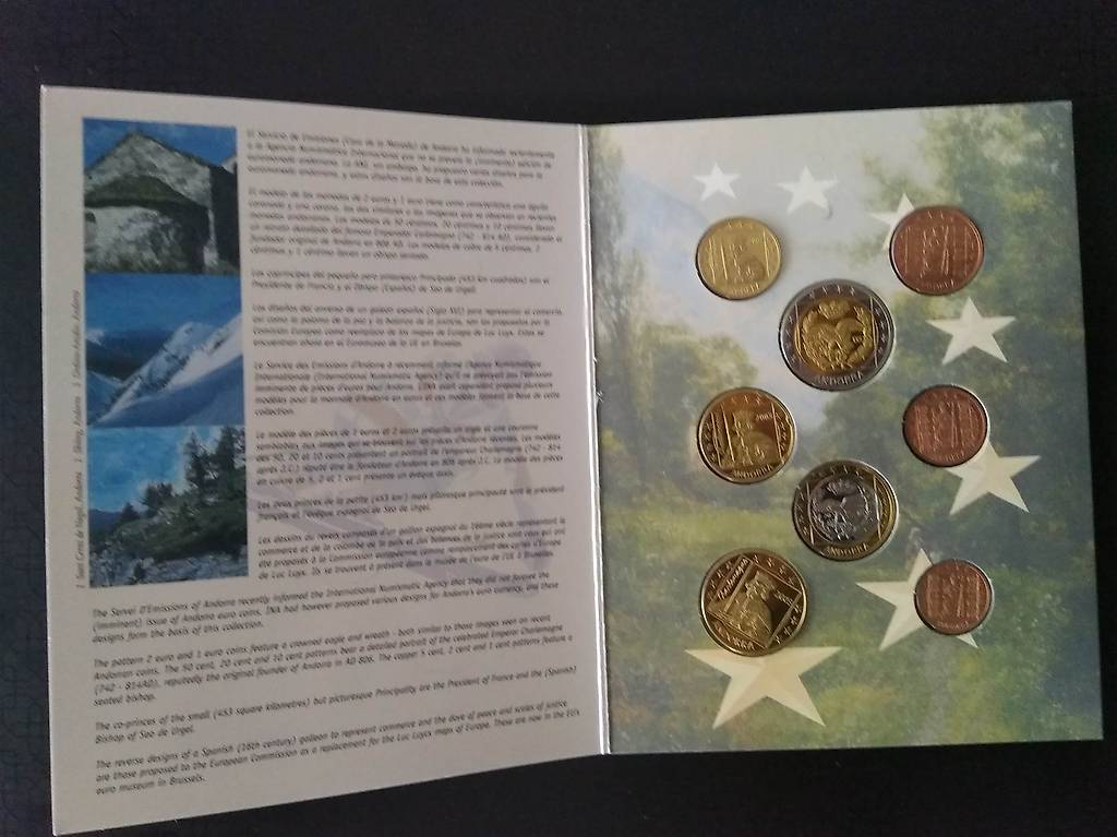 Lot Rare De Pièces D'Essai Andorre 2003 - 8 Pièces De 1 Centime à 2 Euros - Collection Numismatique