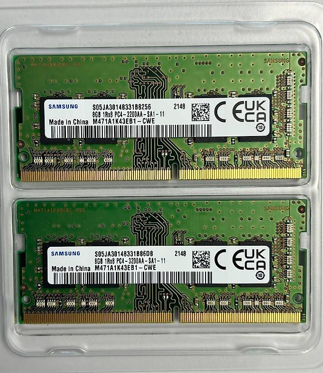 Samsung DDR4 PC4-3200AA 16GB（8GB×2） Samsung 16GB (2x8GB) DDR4 3200MHz PC4-25600 (PC4-3200AA) CL22