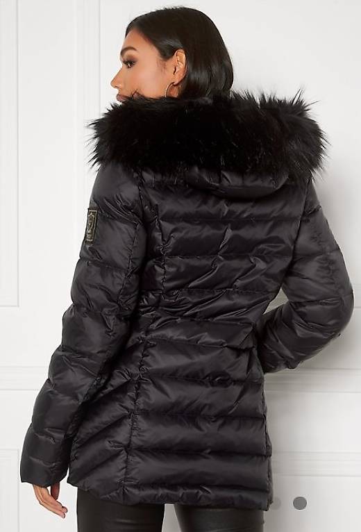 Veste D'Hiver Femme Lands' End Taille M (14-16) - Tweed - Mi-Longue Avec Poche - Occasion Excellente