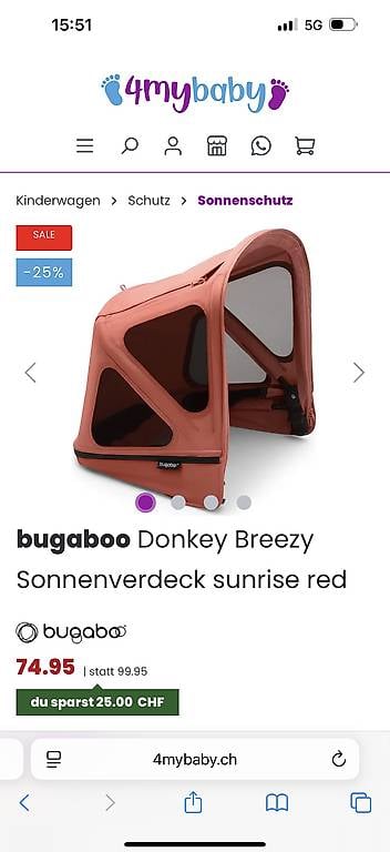 Capote été - canopy bugaboo donkey Canton Genève - anibis.ch