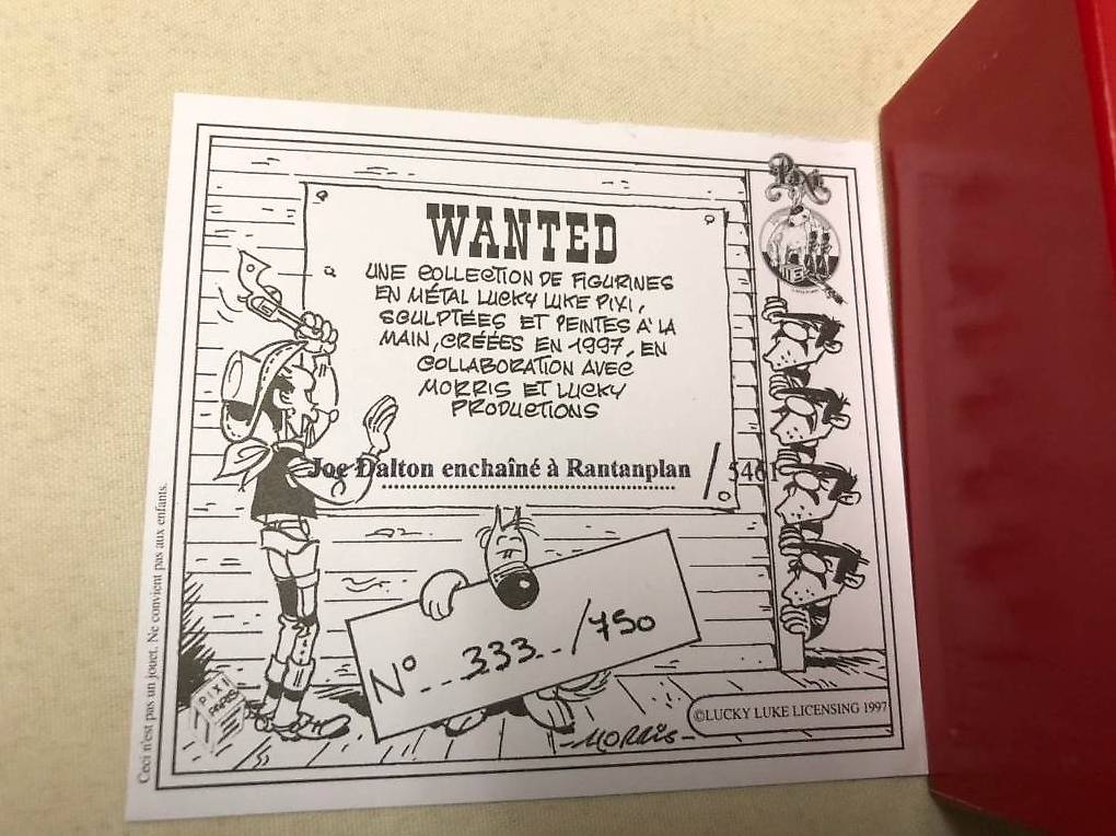 Figurine Pixi – Joe Dalton Enchaîné à Rantanplan – Lucky Luke – Édition Limitée 466/750