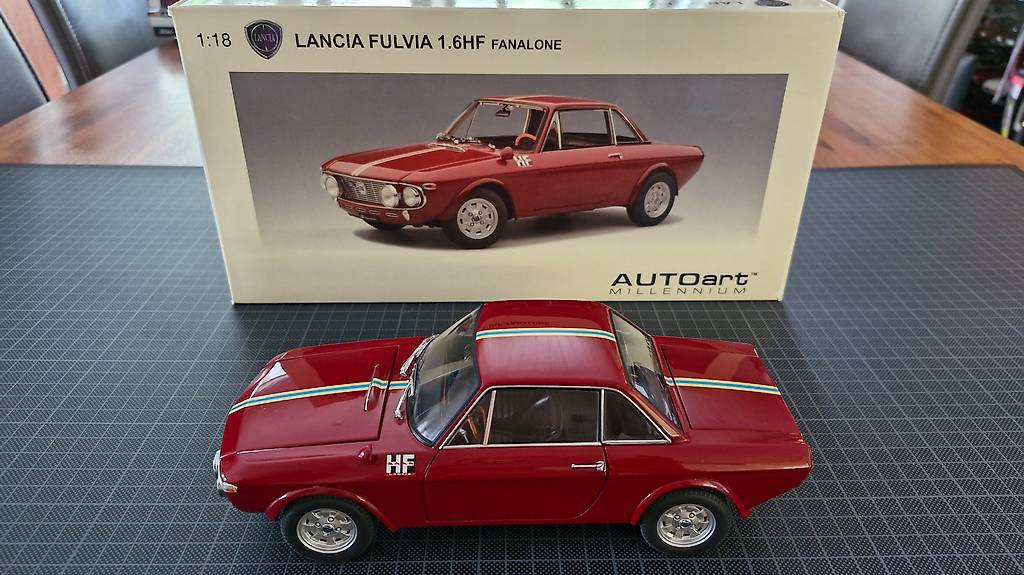 1:18 Lancia Fulvia 1.6 HF Fanalone, Amaranto Montebello AUTO Canton ...