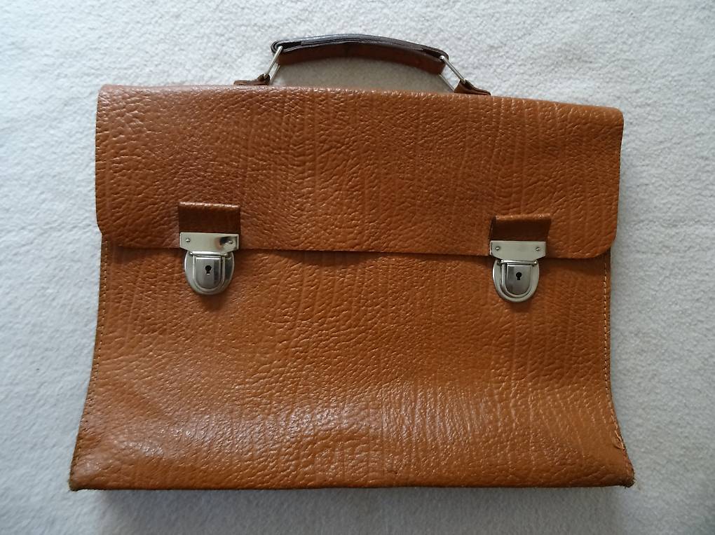 Sacoche Porte-Documents Vintage 1940 - Cuir De Crocodile - Excellent État