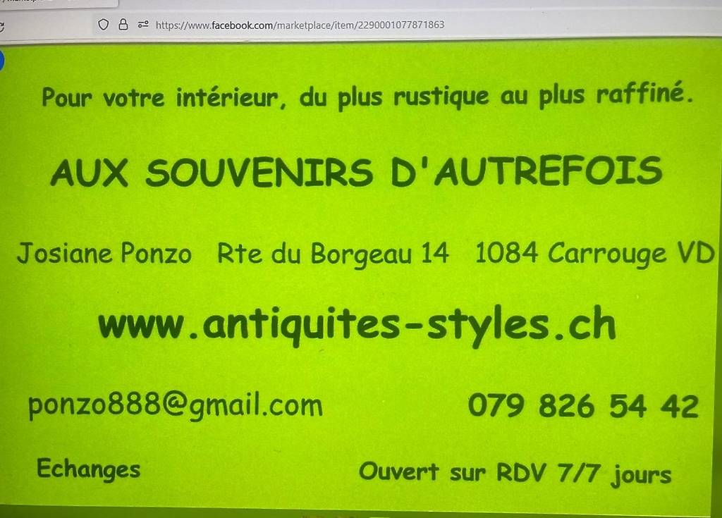 6 chaises Directoire Granges merisier Autres meubles anciens Canton ...