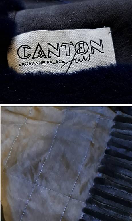 Béret En Vison Véritable Noir - Marque HaT, Taille Unique, Neuf Sans étiquette