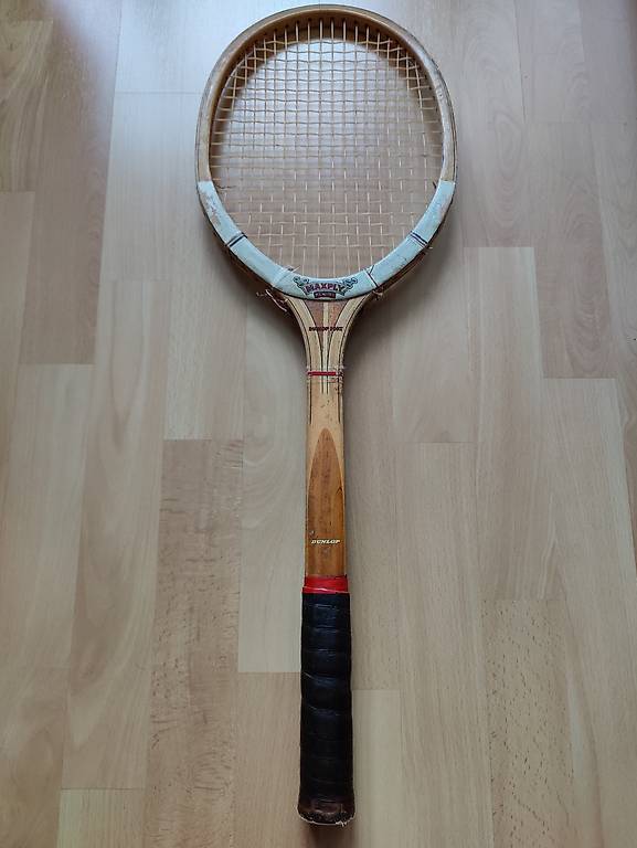 Raquette De Tennis Vintage Dunlop Maxply Fort En Bois Taille Medium 4 5 8 Fabriqu E 708701