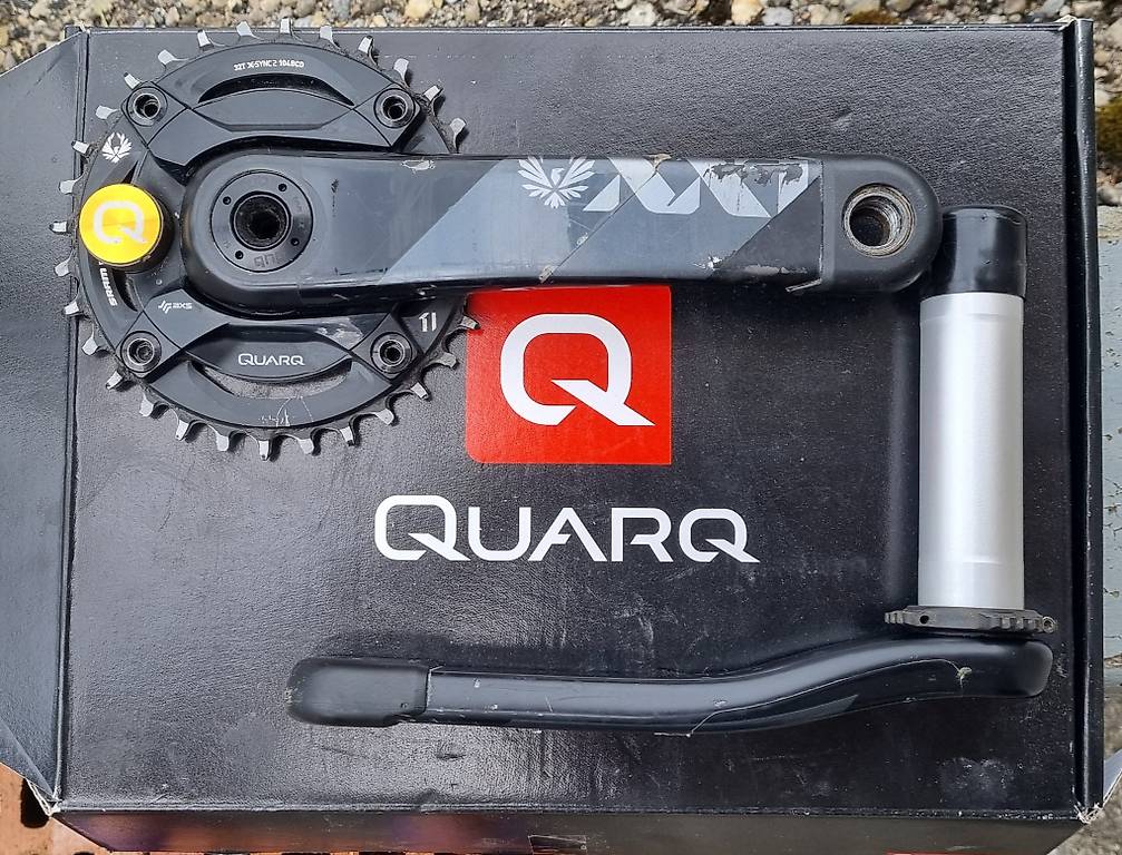 Vieux Compteur De Puissance Sram Quarq VTT, Plateaux 32 Dents, Compatible DUB, 104 BCD, 8 Boulons – Noir