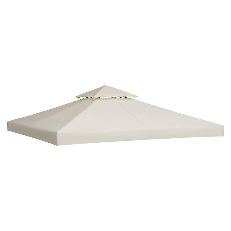 Toit De Remplacement Pour Gazebo 3x4,5 M - Housse Polyester Oxford 800D, Blanc