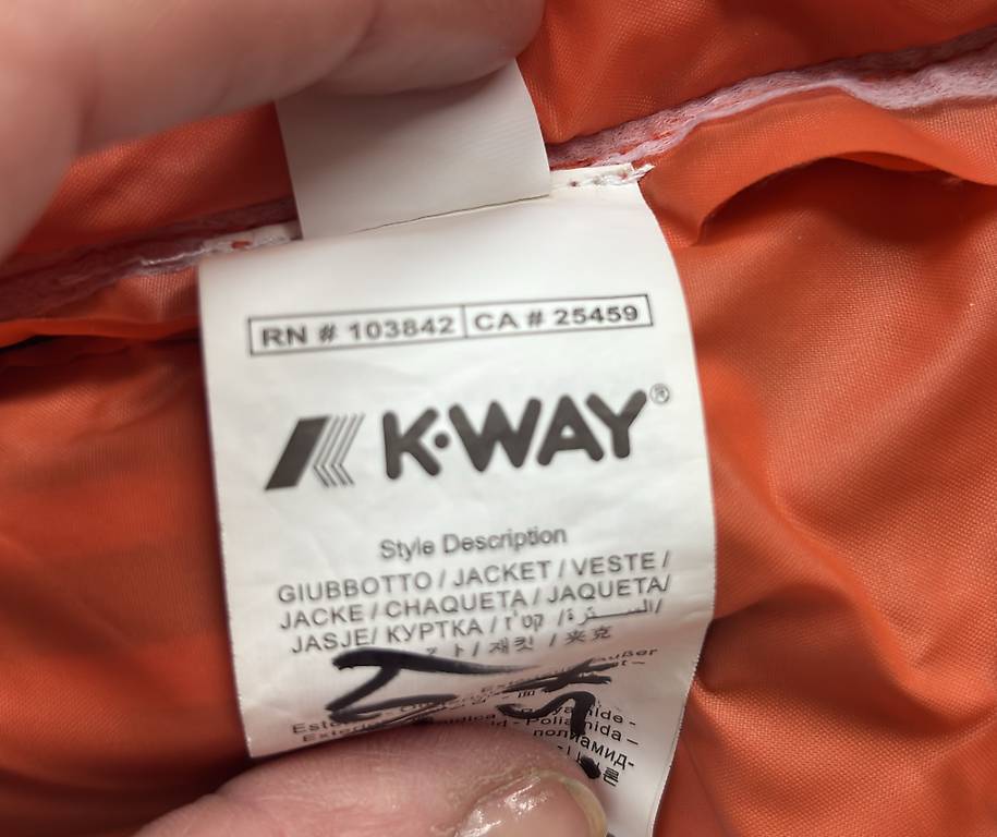 K-Way Coupe-Vent Nylon Neuf Avec Étiquettes - Taille L Homme - Couleur Noir/Vert