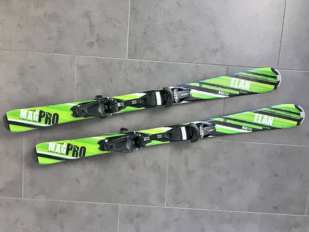 ski occasion ELAN PIN-BALL taille: 120 cm = 1 mètre 20 + fixations