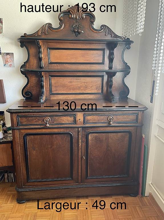 Casa Padrino buffet baroque de luxe avec miroir or - Meuble de luxe de style baroque - Meuble