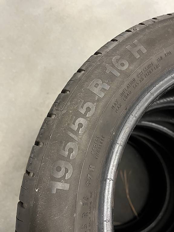 Pneu Continental EcoContact 6 - 195/55R16 87H - Pneu été - Classe A énergie, B Adhérence Mouillé