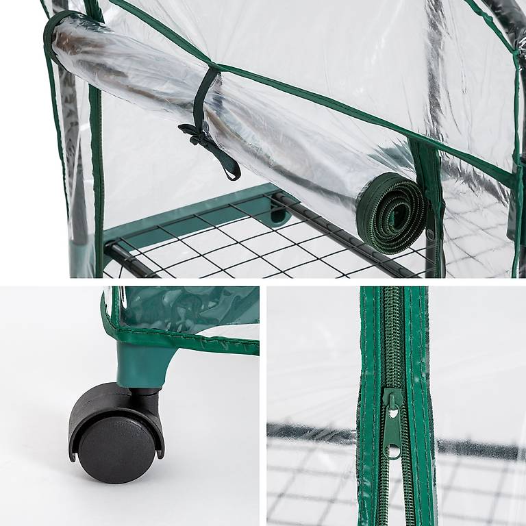 Serre De Jardin 3x2x2m - Tunnel En Film HDPE/LDPE - Tube Galvanisé - 4 Fenêtres Et Porte - Résistante Intempéries